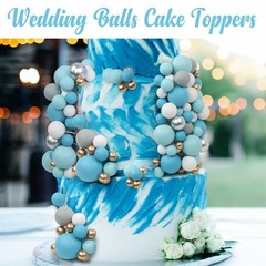 115 PCS Mini Balloon Cake Toppers – Foam Ball Cupcake Picks for Birthday, Weddin