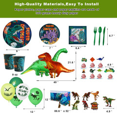 Dinosaur Birthday Party Supplies Kit for Boys, Dinosaur Party Decorations-20 Gue