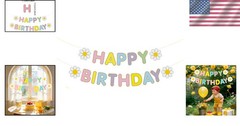 Weather-Resistant Daisy Birthday Banner – Ideal for Indoor & Outdoor Parties