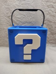 Super Mario Question Block Bucket Storage Container – Nintendo Decor Blue