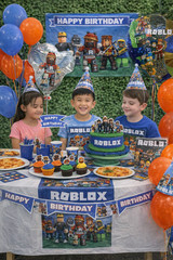 Roblox Birthday Party Set – 111pc Decorations Kit w/ Balloons, Banner & Toppers