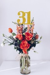 31st Birthday Decoration Centerpiece Party Favors (SET OF 3) 20 Colors Available