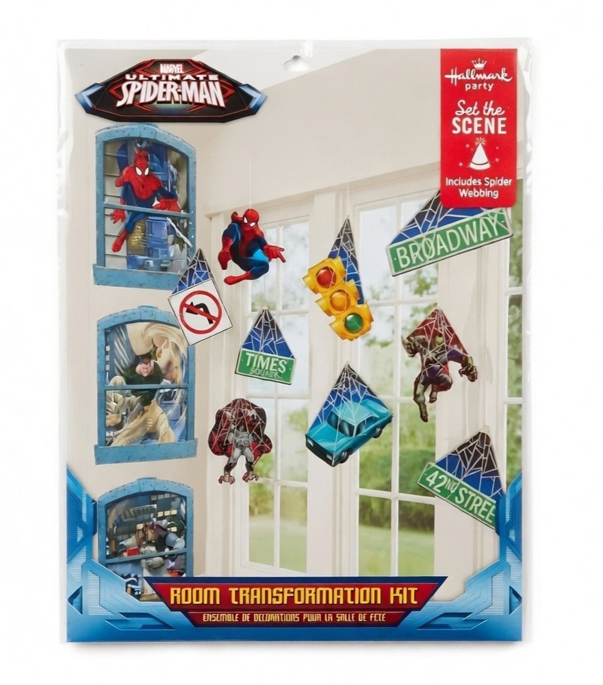 Hallmark Spider-Man Room Transformation Kit Webbing Birthday Decoration