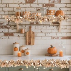 2PCS 5.6FT Neutral Fall Garland,Artificial Maple Leaves White Garland with Pu…