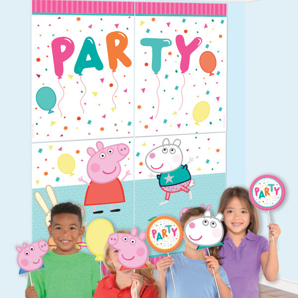 PEPPA PIG ‘Confetti Party’ SCENE SETTER W/ PROPS (16pcs) ~ Birthday Party Decor