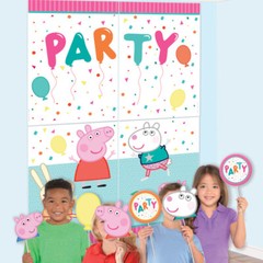 PEPPA PIG ‘Confetti Party’ SCENE SETTER W/ PROPS (16pcs) ~ Birthday Party Decor