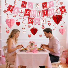 Valentines Day Decorations Kit 31 PCS Valentine’S Swirl Hanging Decorations with