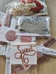 Rose Gold Celebration Kit: 16th birthday party decoration – 41-Piece