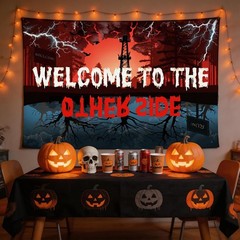 Welcome To The Other Side Backdrop 100x150cm Halloween Horror Photo Banner NEW