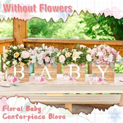 6 Pcs Baby Shower Centerpieces for Table Baby Shower Flower Boxes Gender Reveal