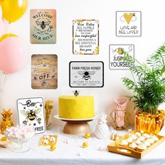 Charming 9PCS Bumble Bee Decorations for Happy Bee Day – High-Quality Cardboard