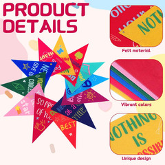 36Pcs Classroom Rainbow Pennant Banner Inspirational Positive Affirmation Banner