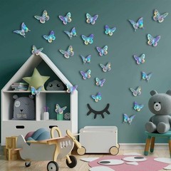 Laser Butterfly Wall Decor, 48Pcs 2 Styles 3 Sizes Butterflies for Birthday C…