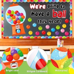 Cheerful Back to School Gumball Decorations – Easy to Personalize & Install