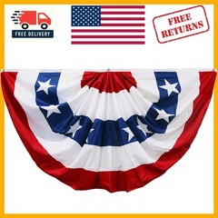 Vibrant Red, White & Blue American Flag Bunting for Outdoor Celebrations