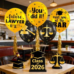 Law School Graduation Balloons – 30Pcs Lawyer Party Decorations 2026