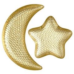2 Pcs Hammered Star and Moon Fruit Plate Dessert Storage Container
