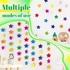 600 PCS 2 Inch Star Cutouts Assorted Paper Bulletin Board Die Cuts Rainbow