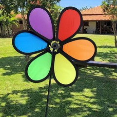 Flower Windmill Spinner Wind Home Garden Decorative Yard Patio Outdoor Ornaments