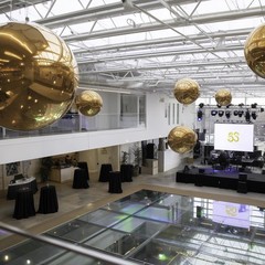 Yescom 2PCS 20″ Big Shiny Inflatable Mirror Ball Reusable Hanging Multicolor
