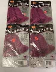 Beistle Art Tissue Decoration Westminster Bells 9″ Two Pack Lot Of 4 Burgundy