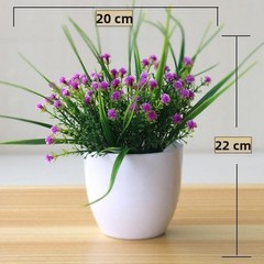 Artificial Floral Arrangement in Pot for Home Table Decor Living Room Office