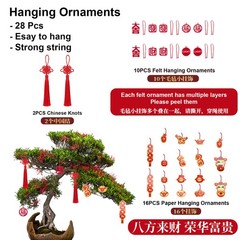 68Pcs Chinese New Year Decorations 2026 Spring Festival Lunar New Year Decor