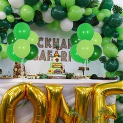4 Green Balloon Centerpiece for Table,Balloons Stand Kit for Forest Wild Them…