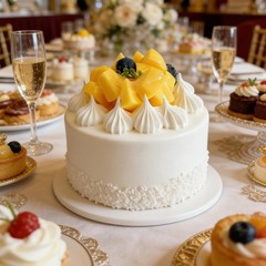 Fake Cake Dessert Artificial Chocolate with Cream Mango Cupcake Faux Food Model