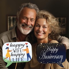 Anniversary Photo Booth Props – 41-pc Photobooth Kit with 8 x 10-Inch Sign, 6…