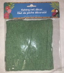 Kids Luau Party Supplies Lot – 3 Grass Skirts, Table Fringe, Fishing Net- NEW