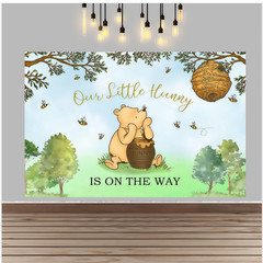 Winnie The Pooh Backdrop Birthday Photo Background Party Decor Banner