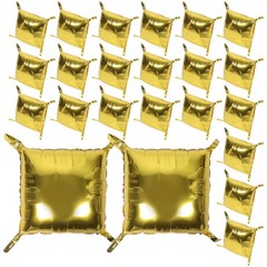 50Pcs Gold Square Foil Balloon Wall Backdrop Reusable Aluminum Foil Party Decor