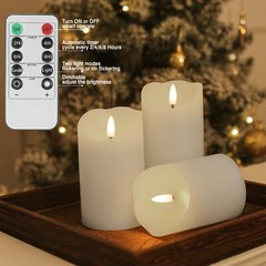 Flameless Candles with Remote, Battery Operated Wax LED Flickering Candles – …
