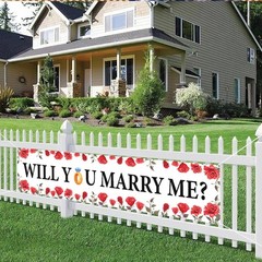 Will You Marry Me Flower Proposal Banner Marriage Decorations Engagement