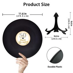 Vinyl Record Sweet 50 Birthday Decorations 11.6″X11.6″, 50th birthday