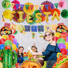 Cinco De Mayo Party Decorations, Mexican Themed Party Supplies Papel Picado Bann