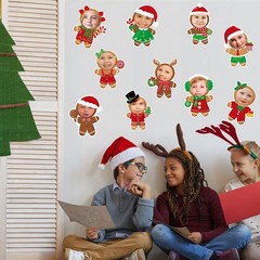 50 PCS Christmas Gingerbread Man Paper Cutouts 100 Glue Points Bulletin Board