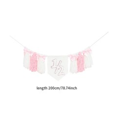 Pink 1/2 Birthday High Chair Banner Half Way to 1 Party Decorations Photo