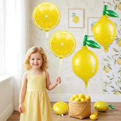 Lemon Foil Balloons Summer lemonade Set with Leaves for Amalfi Coast Wedding …