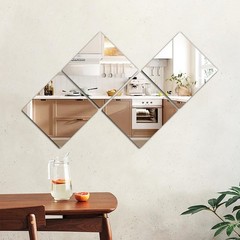 16Pack Square Mirrors for Centerpieces, 8 x 8 Inch Mirror Tray Candle Plate W…