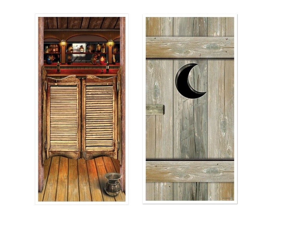 Saloon & Outhouse 30» X 5′ Door Covers Party Decorations 1920s Speakeasy