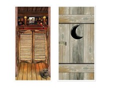 Saloon & Outhouse 30» X 5′ Door Covers Party Decorations 1920s Speakeasy