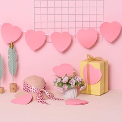 Pink 6 Inch Large Heart Paper Cutouts Double Sided Shape Party Decor 72 PCS