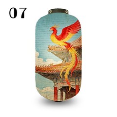 Oriental Chinese Style Cloth Lantern Phoenix Printed Decor Izakaya Restaurant