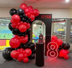 Red and Black Balloon Arch Kit, 140Pcs Different Sizes inch Black and Red Bal…