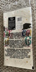 Plastic Graduation Tablecovers Multicolor 54In. X 102In. (Set Of 2) BNIP Sealed