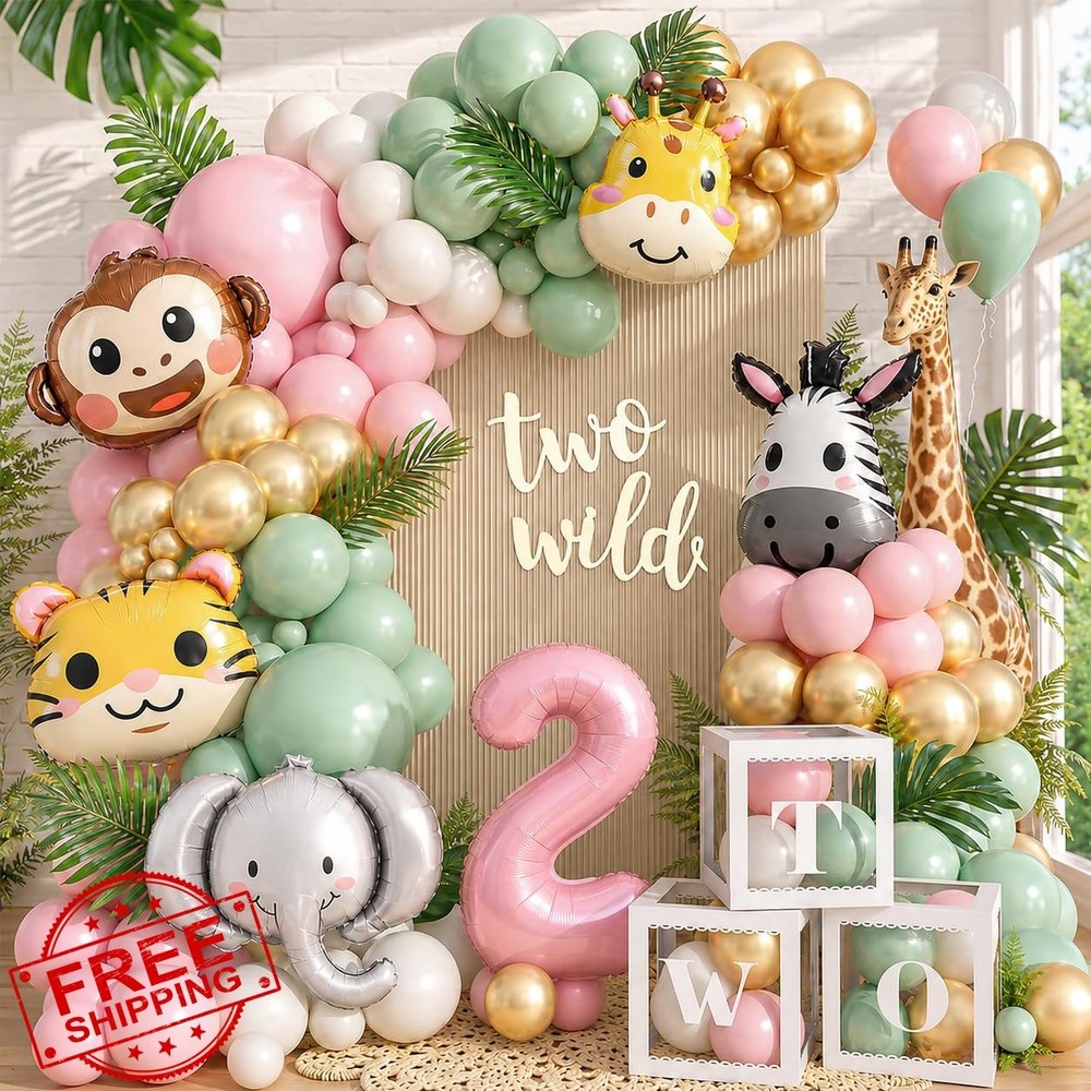 SNLN Two Wild Birthday Decorations Jungle Theme 2nd Birthday Decorations for …