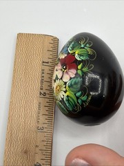 Petrykivka Wooden Easter Egg | Hand-Painted Ukrainian Pysanky (C)