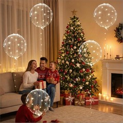 Light Up LED Balloons 12 Pack – 22″ Clear Bobo Balloons with 10ft Warm White …